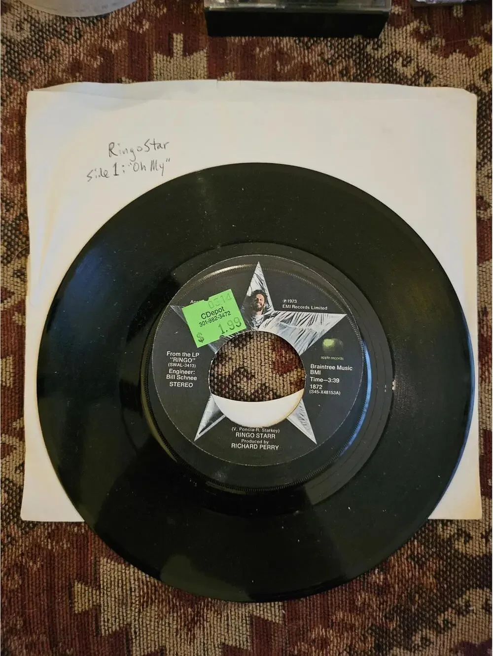 Ringo Starr - Oh My -vinyl record 45 rpm - NM